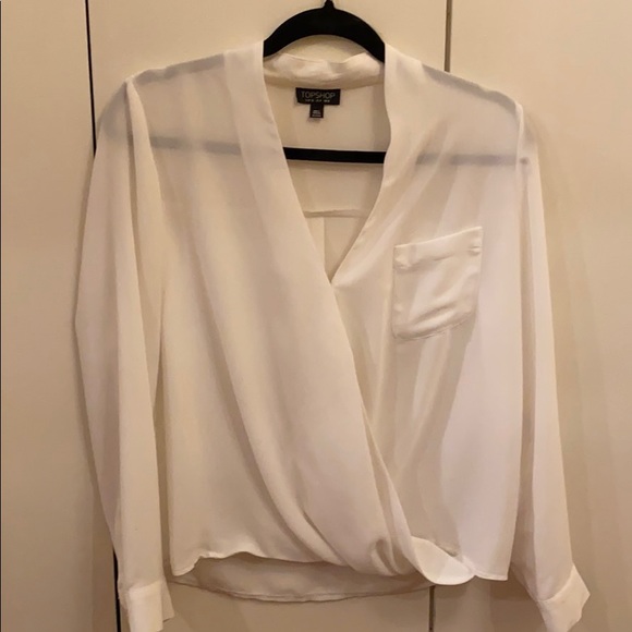Topshop Tops - Topshop drape blouse